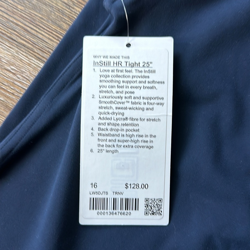 NWT Lululemon Instill HR Tight 25"